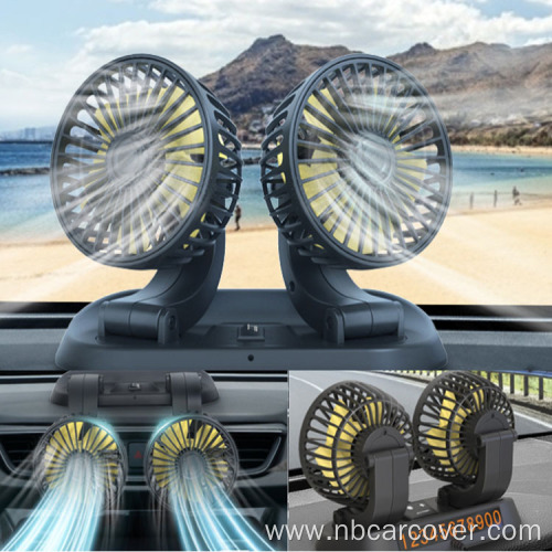 Double Head Rotary Fan Aircon Car Cooling Fan